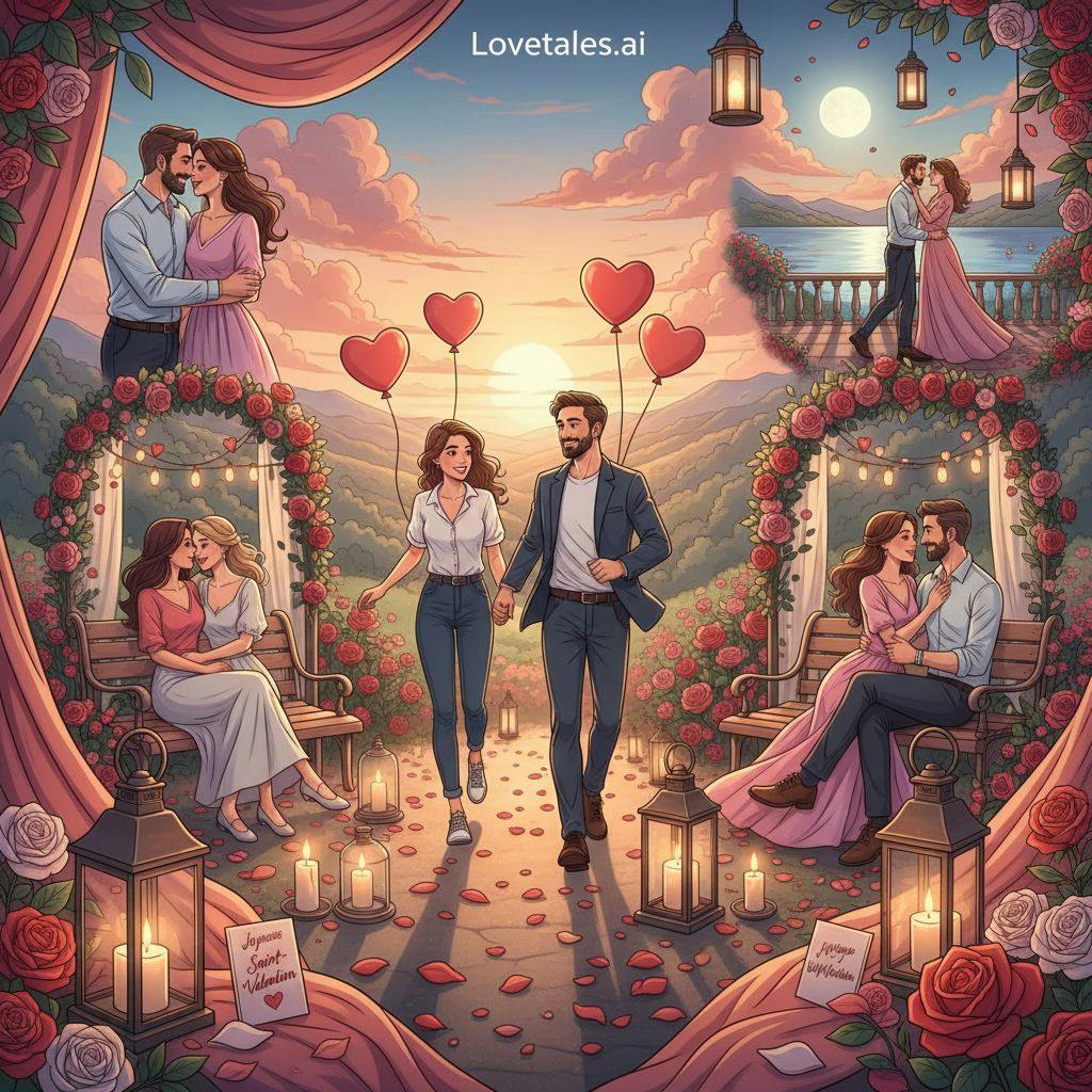 Belle illustration pour course saint valentin