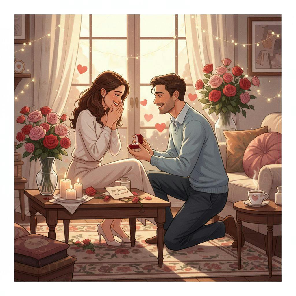 Belle illustration pour declaration saint valentin