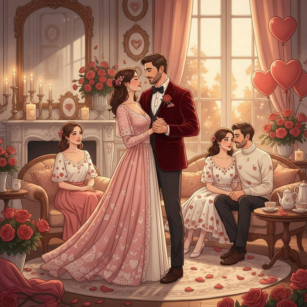 Belle illustration pour deguisement saint valentin