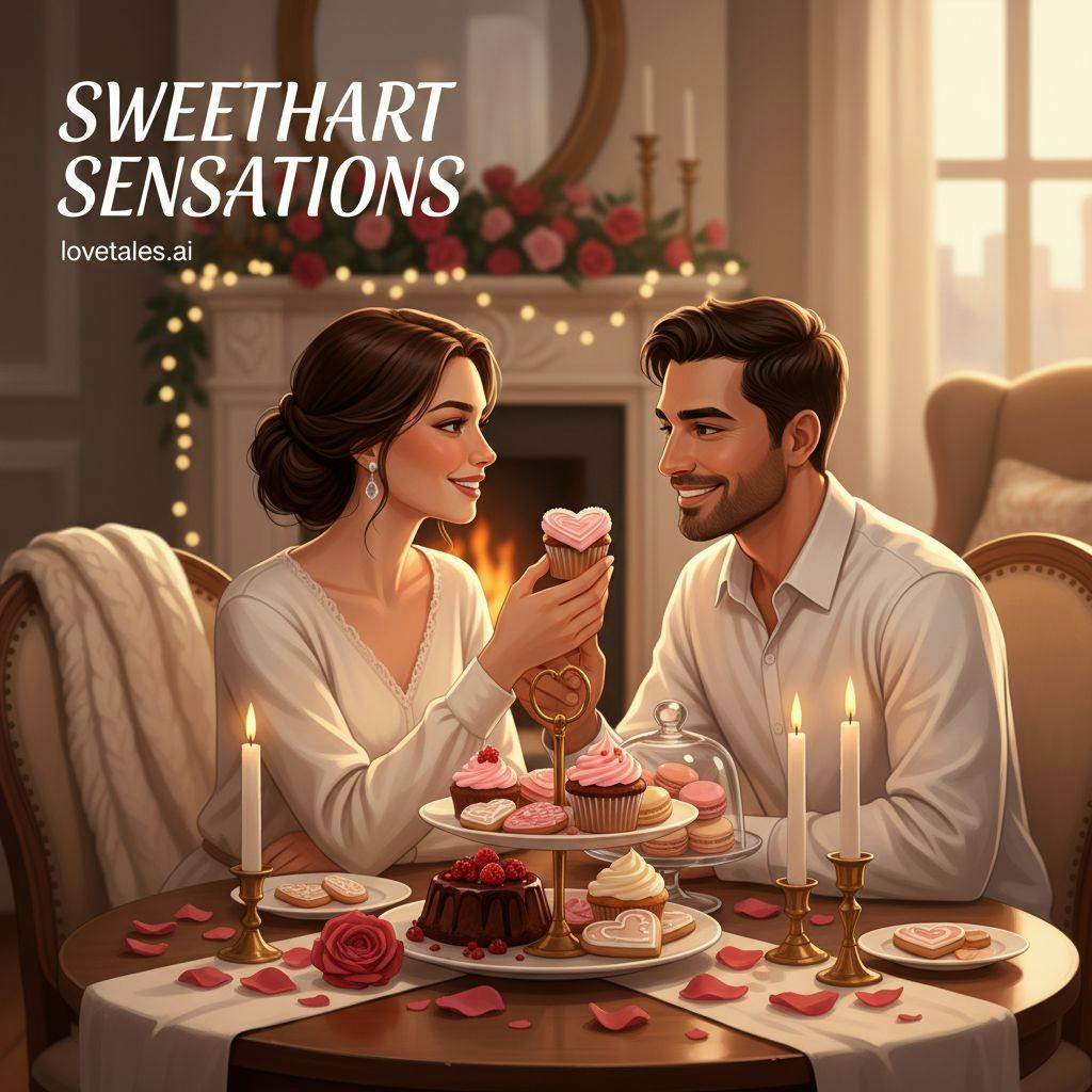 Belle illustration pour dessert saint valentin