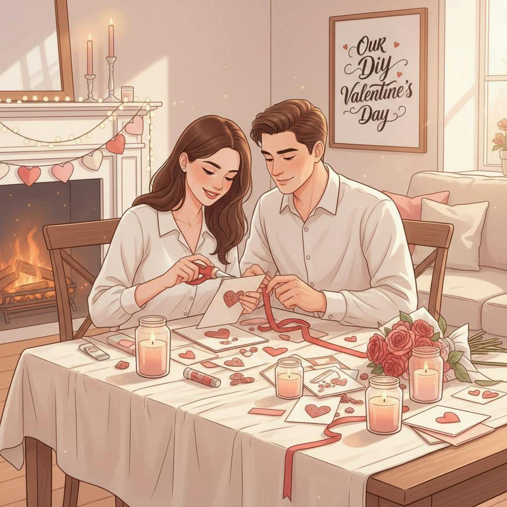 Belle illustration pour diy saint valentin