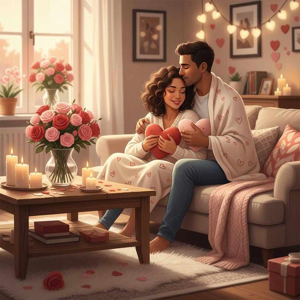 Belle illustration pour doudou saint valentin