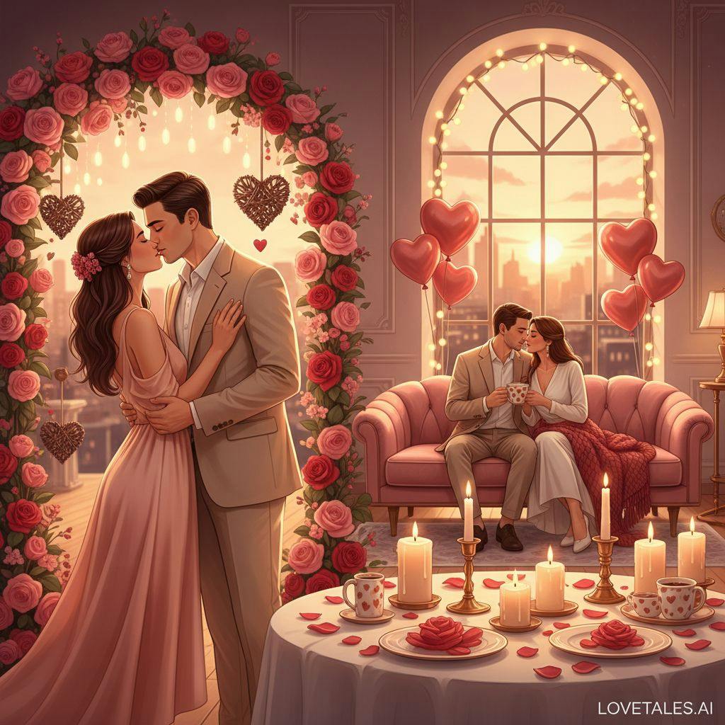 Belle illustration pour entrée saint valentin