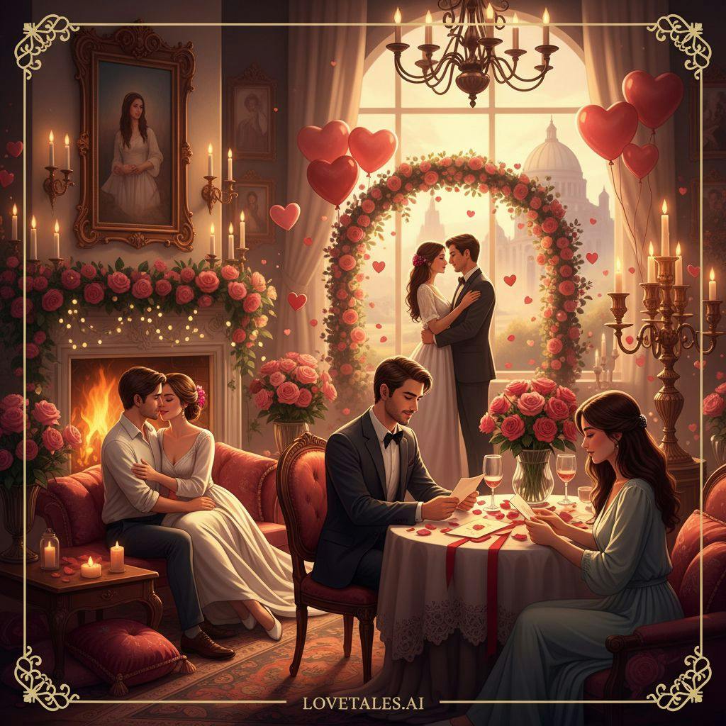Belle illustration pour histoire de la saint valentin