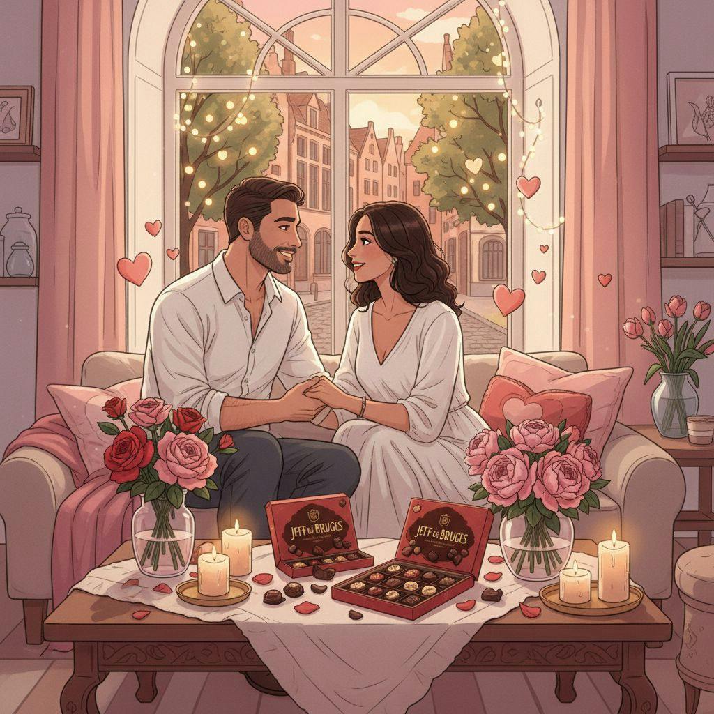 Belle illustration pour jeff de bruges saint valentin