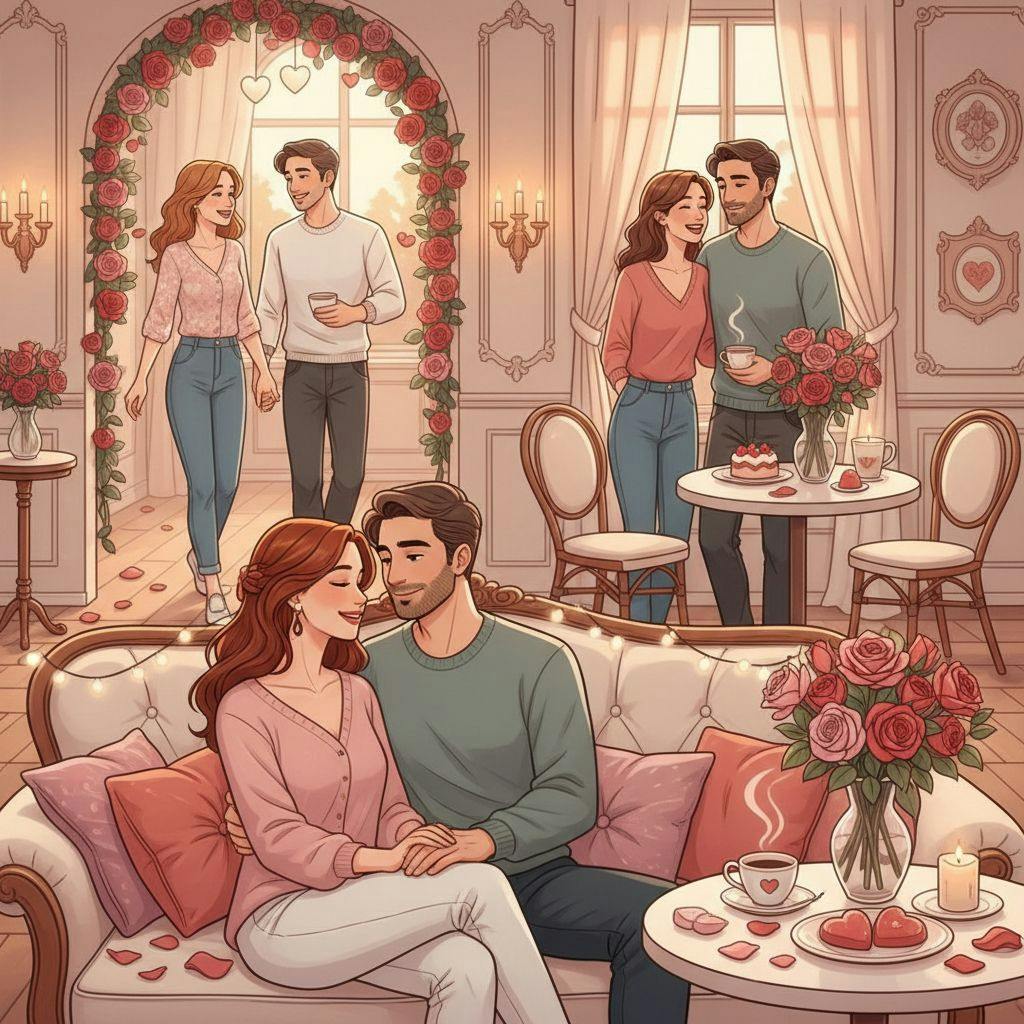 Belle illustration pour la saint valentin