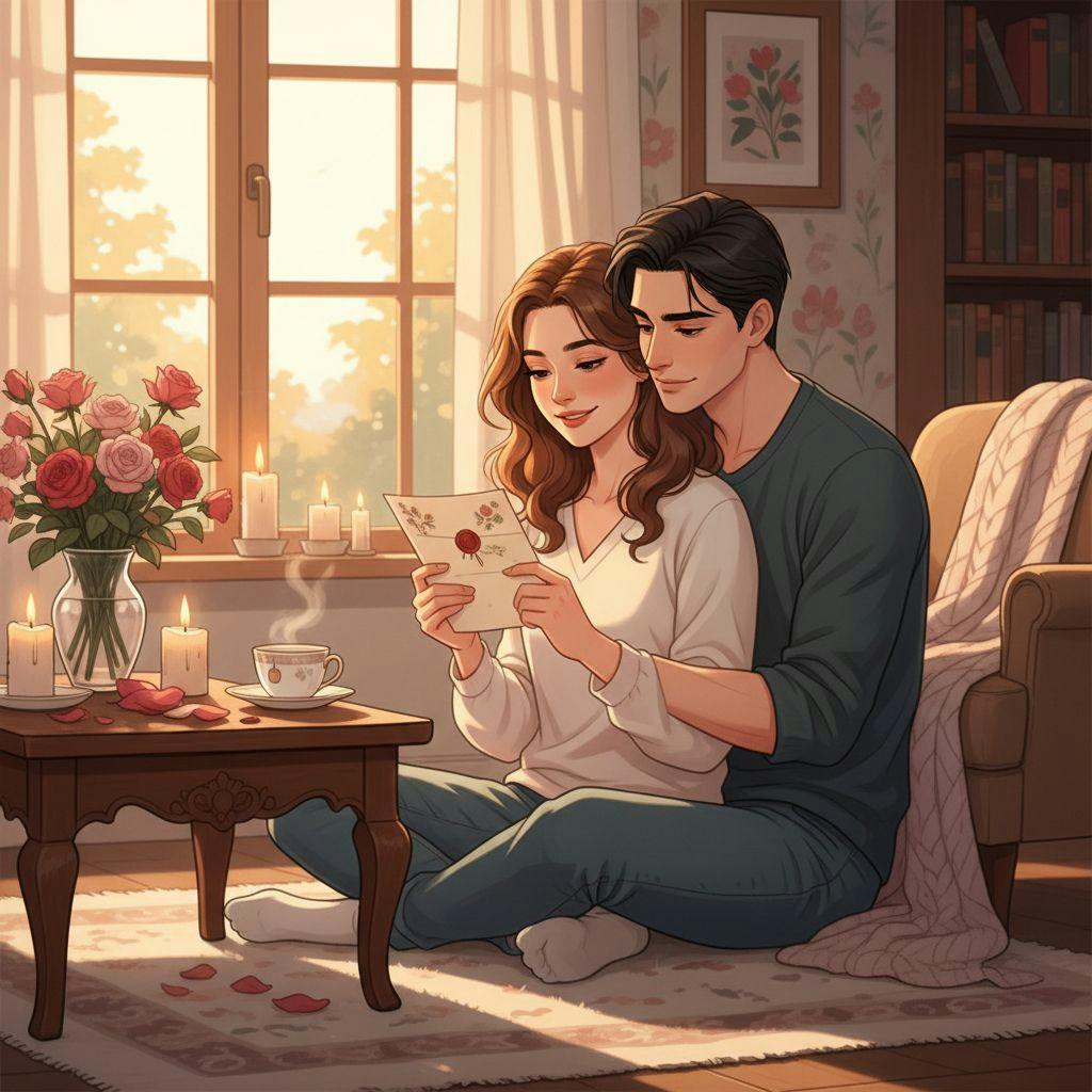 Belle illustration pour lettre saint valentin