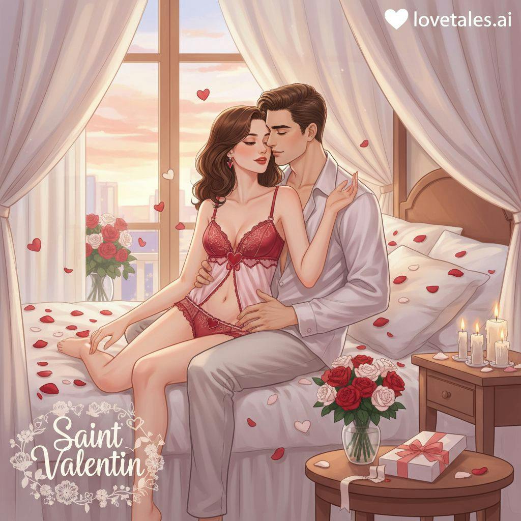 Belle illustration pour lingerie saint valentin