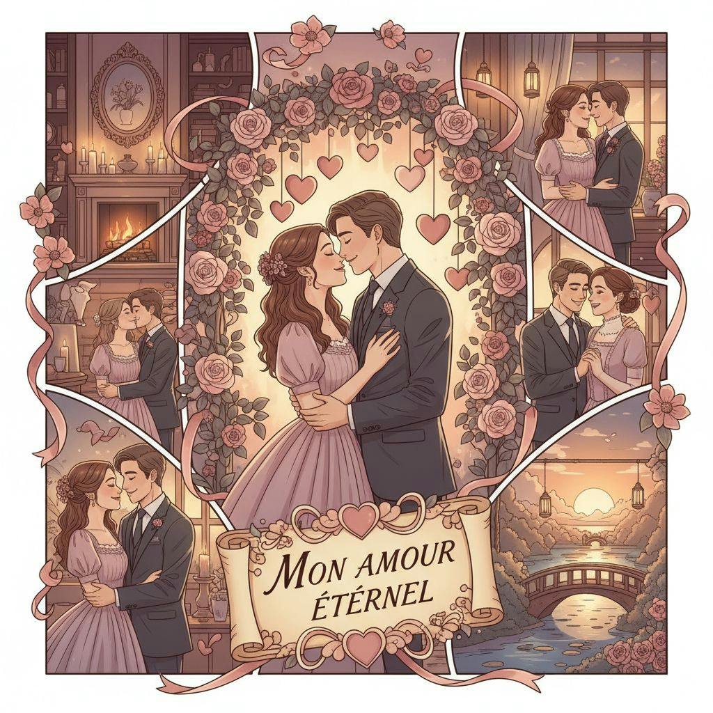 Belle illustration pour long texte d'amour pour la saint valentin
