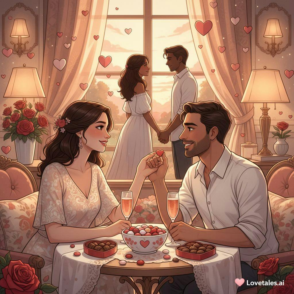 Belle illustration pour m&m's saint valentin