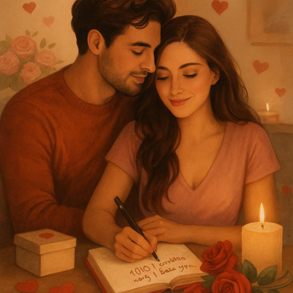 Beautiful illustration for 100 reasons why i love you girlfriend