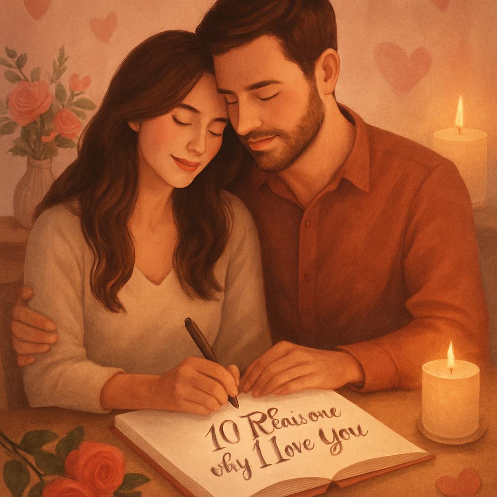 Beautiful illustration for 10 reasons why i love you book
