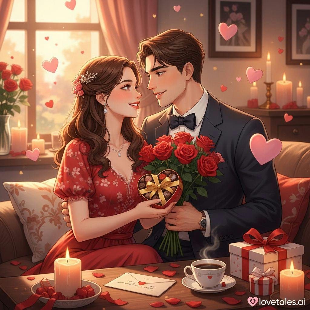 Hermosa ilustracion de San Valentin para regalos san valentin
