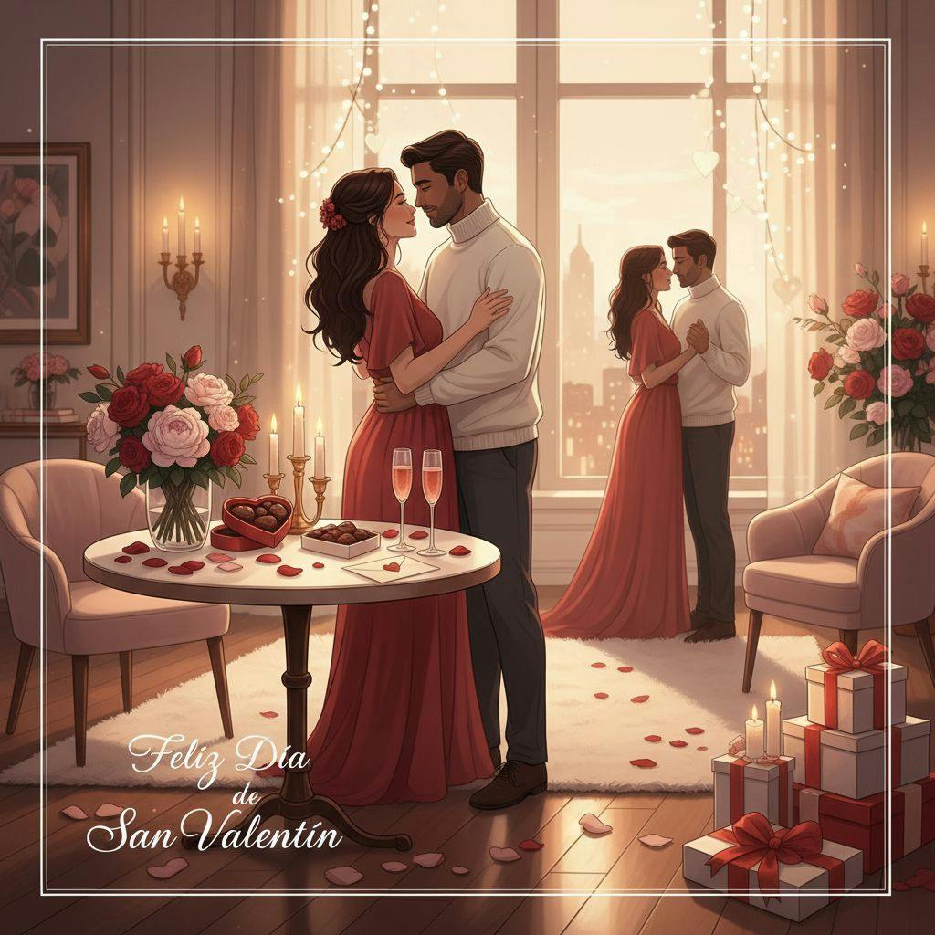 Hermosa ilustracion de San Valentin para cuando es san valentin