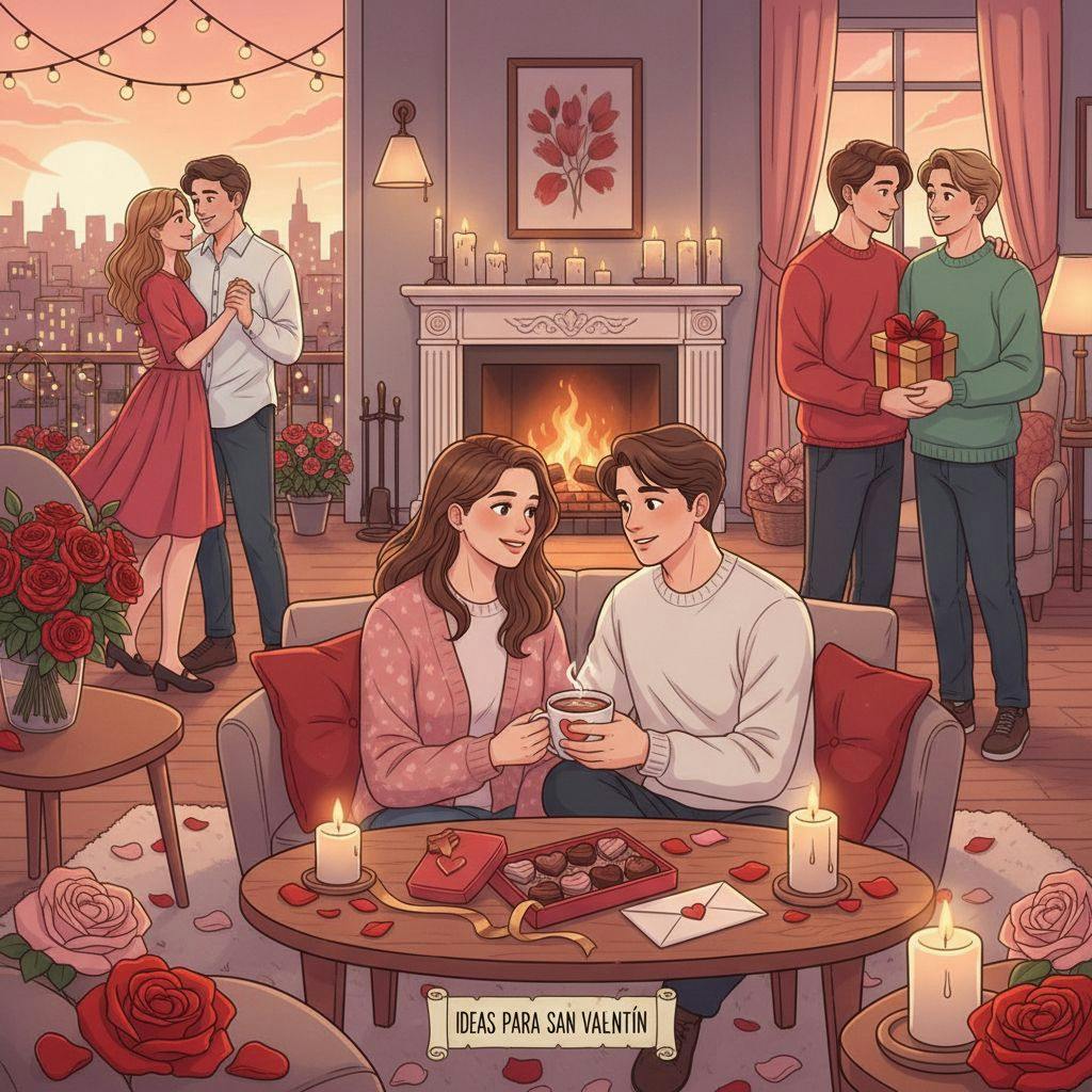 Hermosa ilustracion de San Valentin para ideas para san valentin