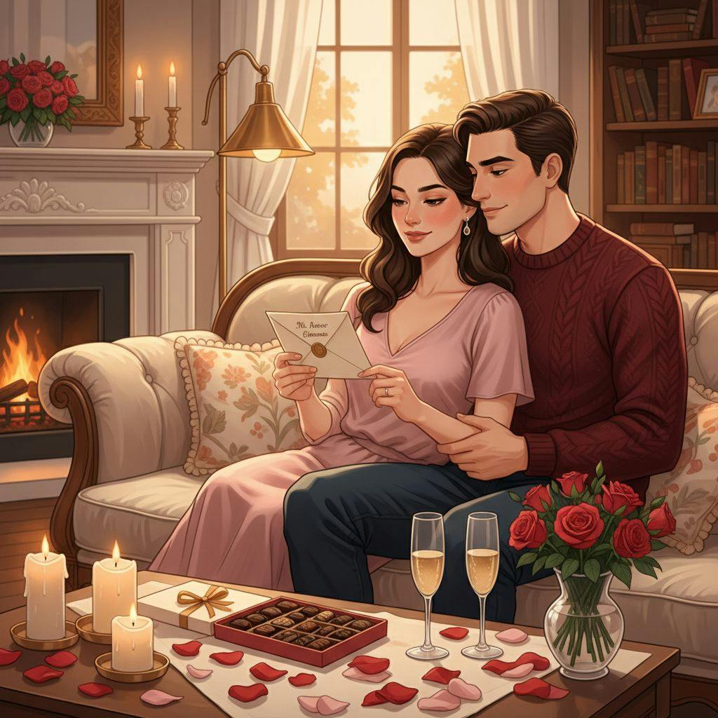 Hermosa ilustracion de San Valentin para carta de amor san valentin