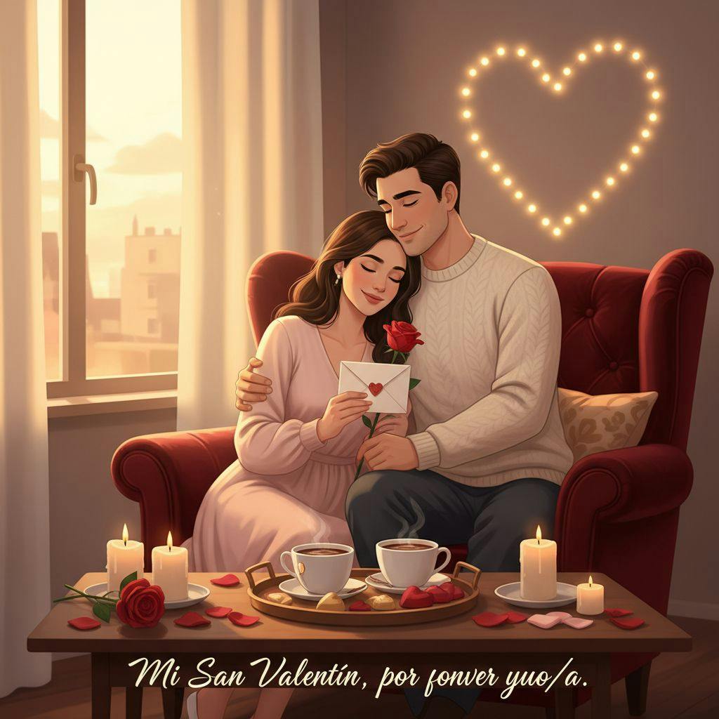 Hermosa ilustracion de San Valentin para dedicatoria san valentin