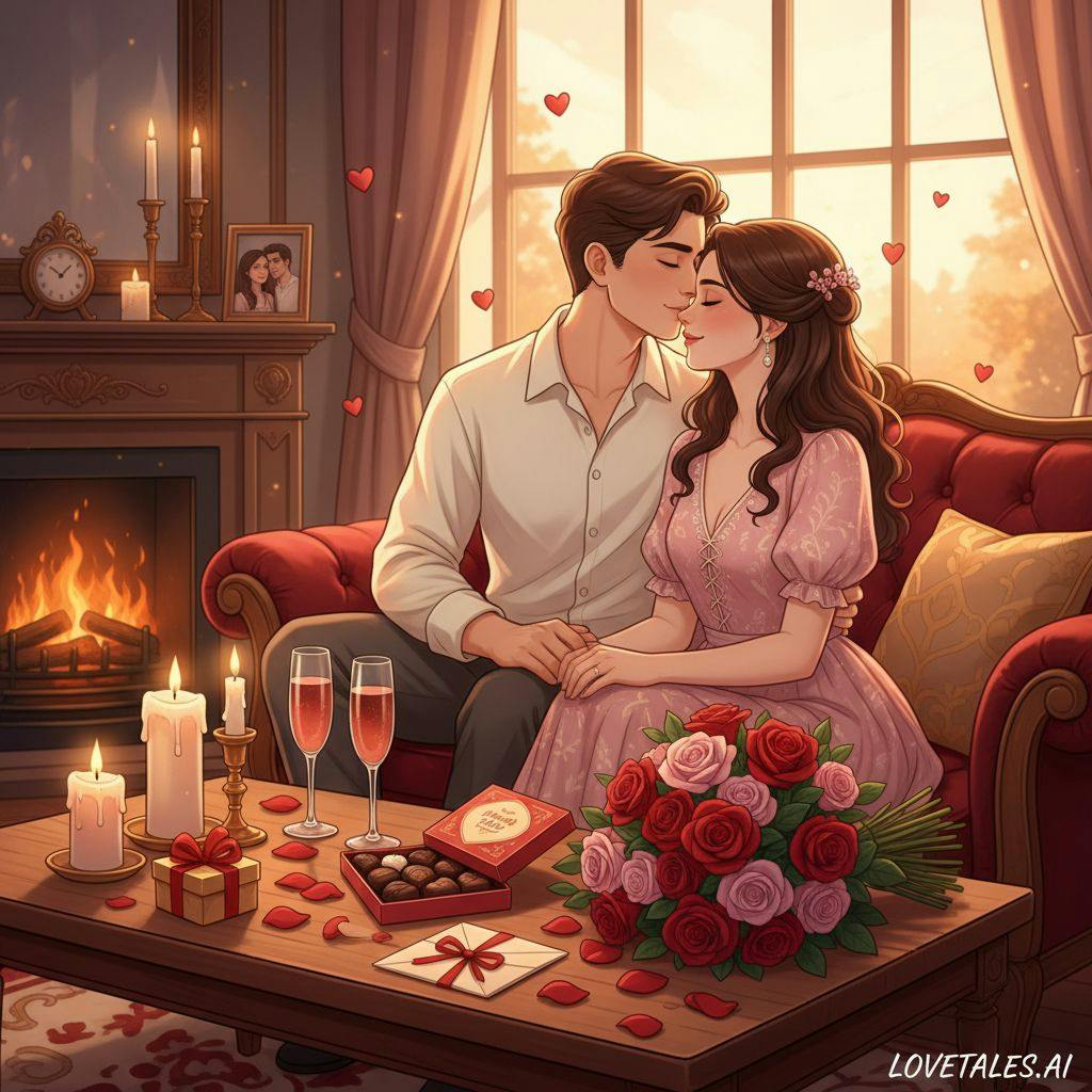 Hermosa ilustracion de San Valentin para planes para san valentin