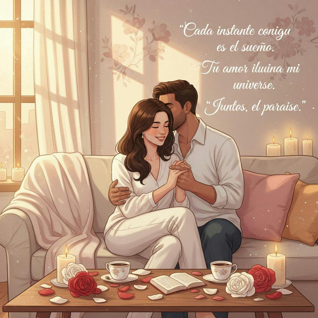 Hermosa ilustracion para frases bonitas de amor