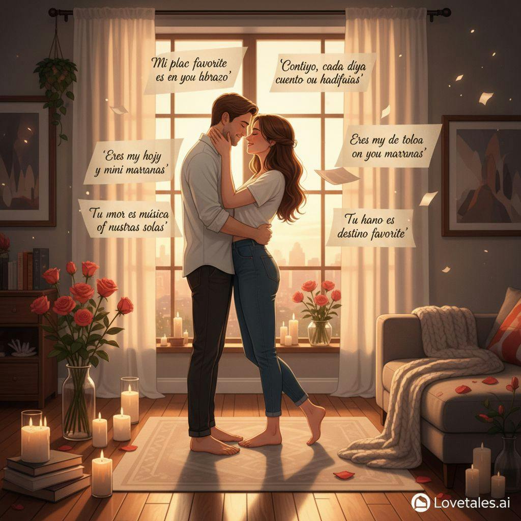 Hermosa ilustracion para frases de amor cortas