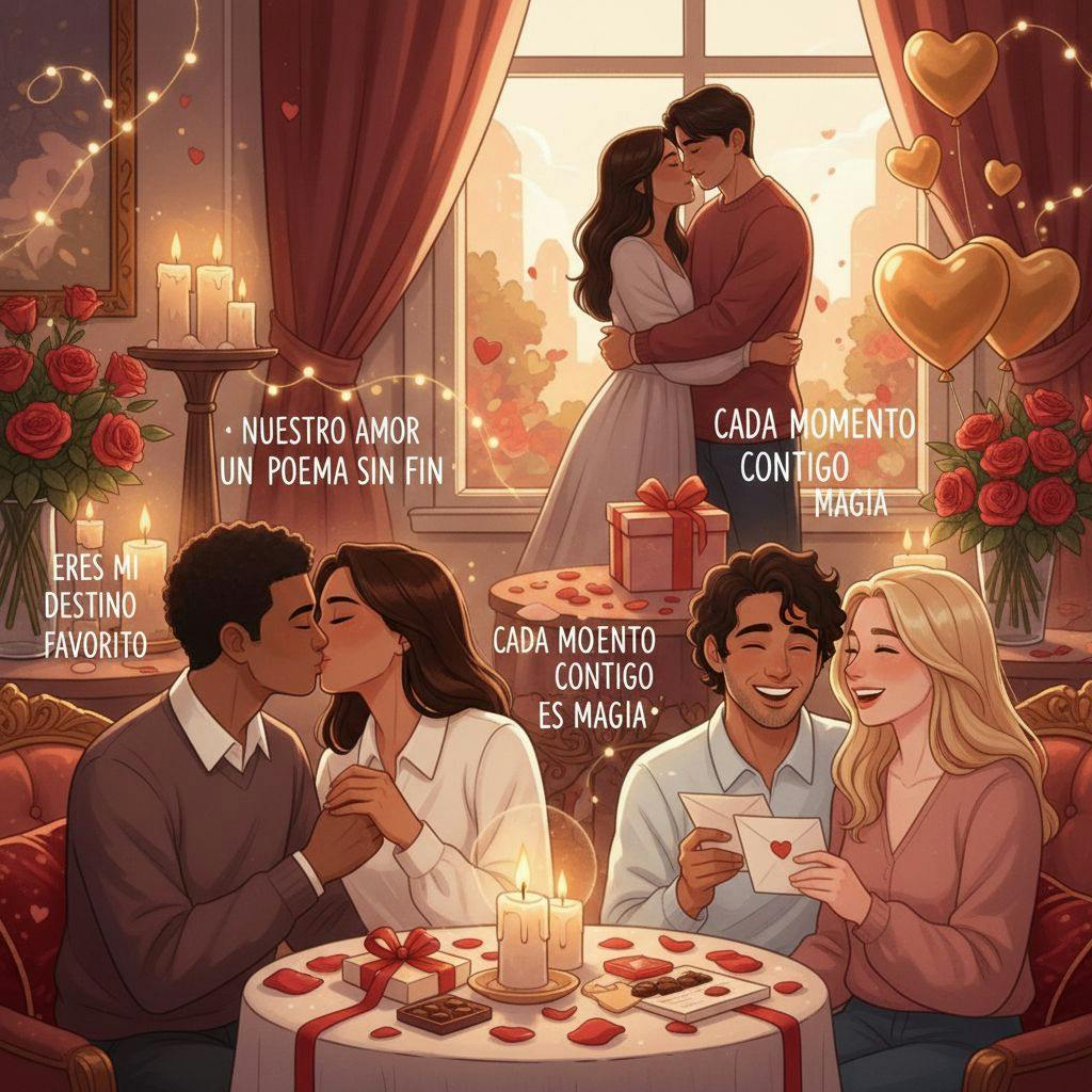 Hermosa ilustracion de San Valentin para frases originales san valentin