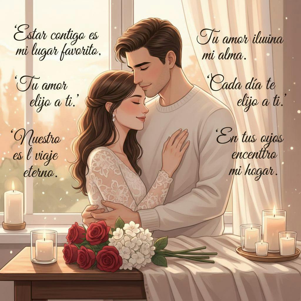 Hermosa ilustracion para frases de amor profundas