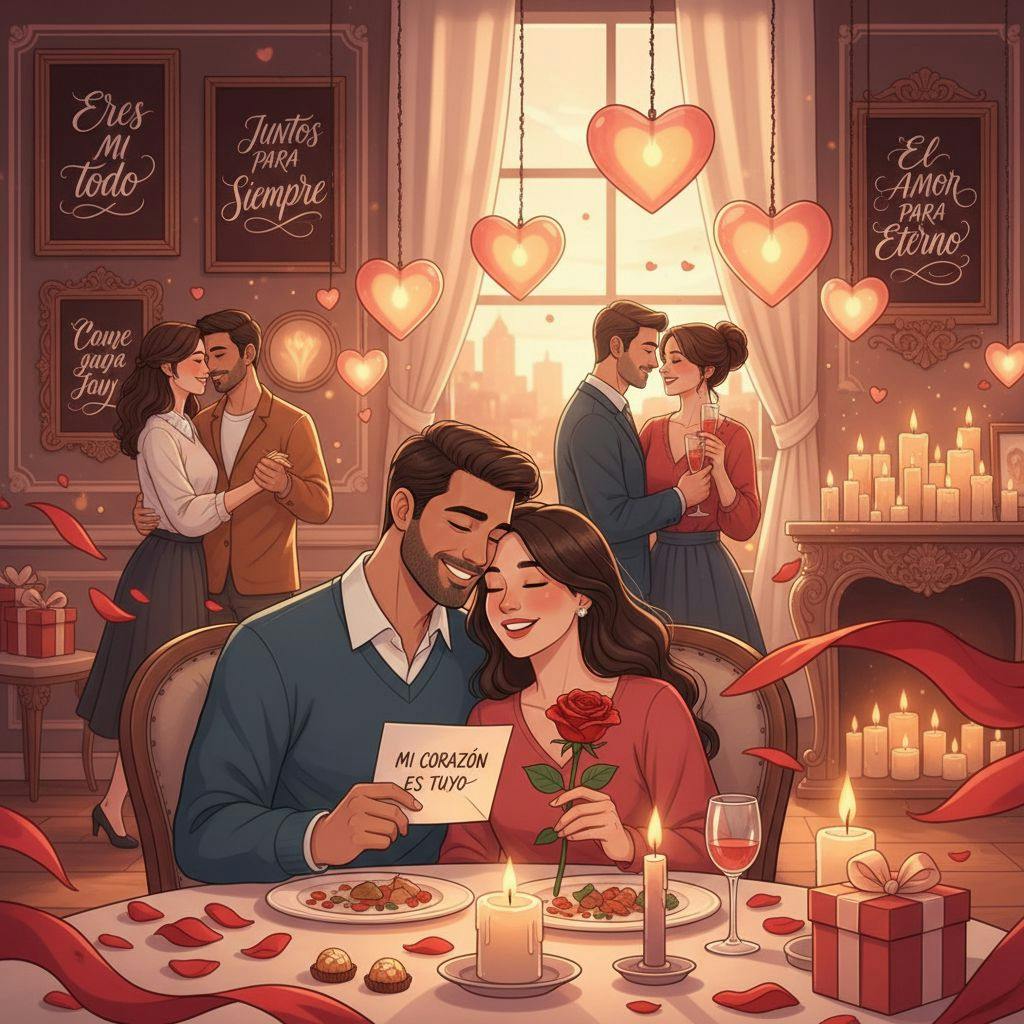 Hermosa ilustracion de San Valentin para frases de amor para san valentin