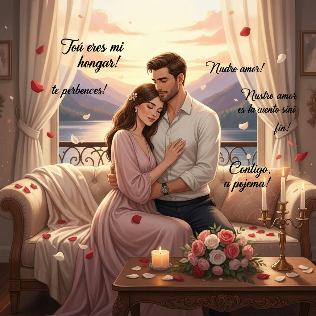 Hermosa ilustracion para frases de amor originales