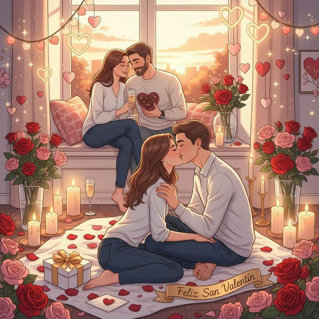 Hermosa ilustracion de San Valentin para dibujos de san valentin