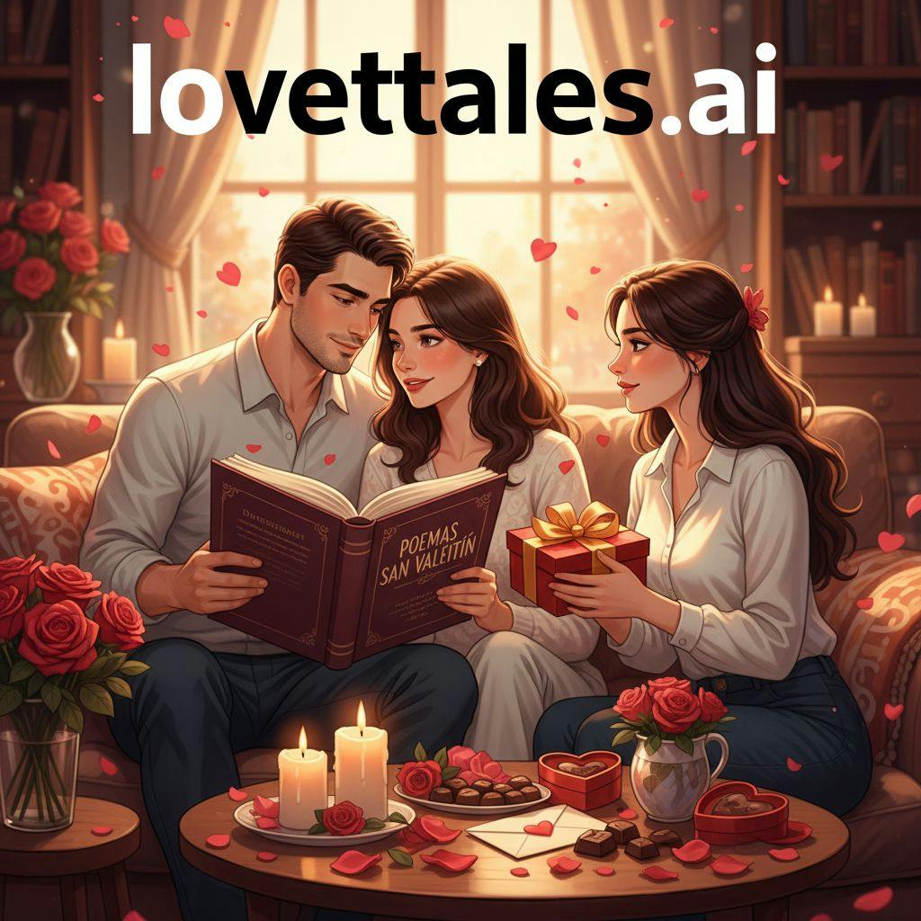 Hermosa ilustracion de San Valentin para poemas san valentin