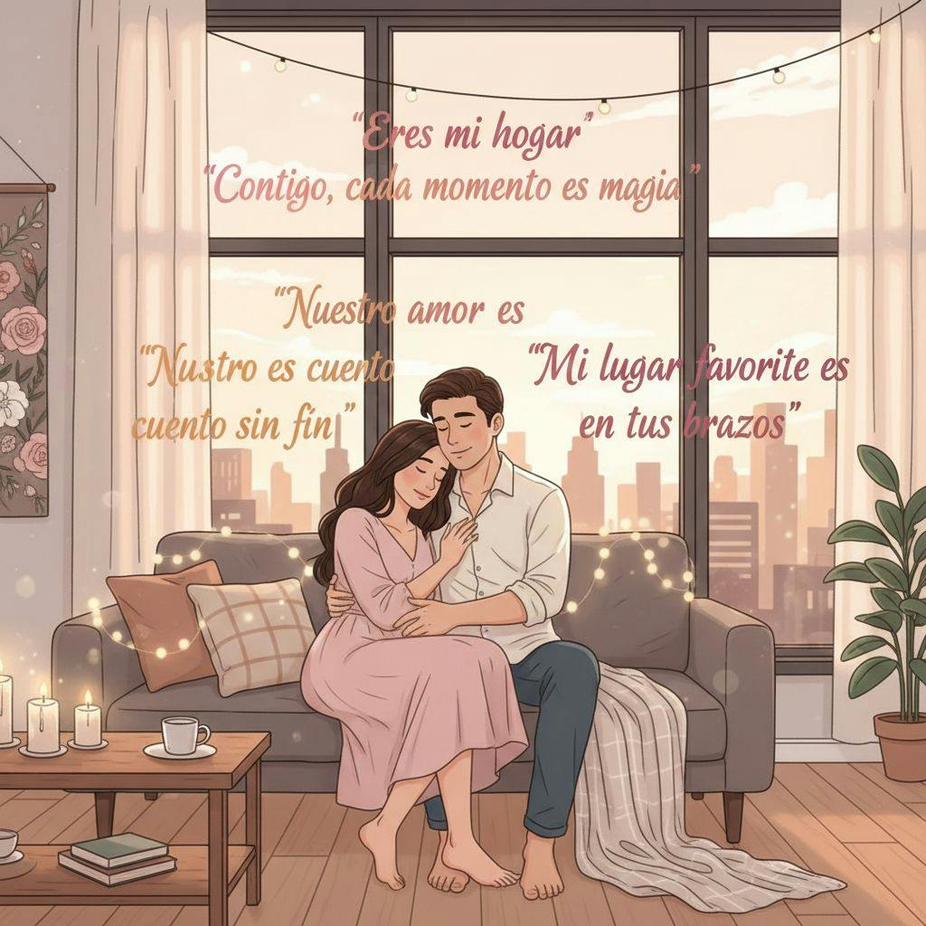 Hermosa ilustracion para frases romanticas
