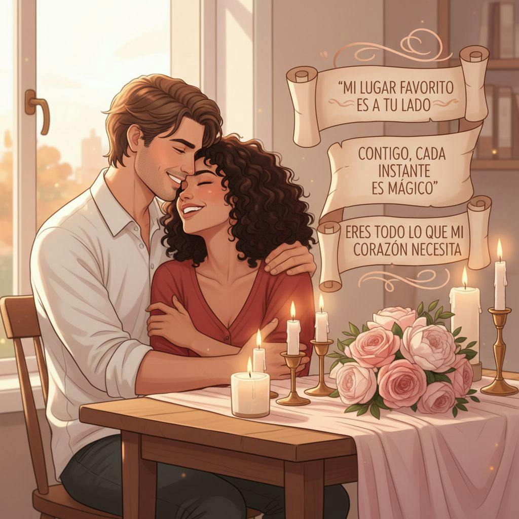 Hermosa ilustracion para frases para enamorar