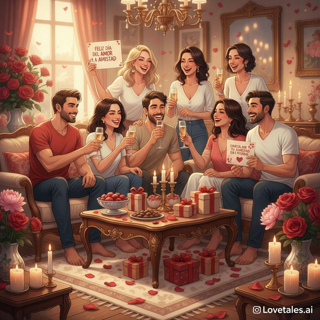 Hermosa ilustracion de San Valentin para frases de san valentin para amigos