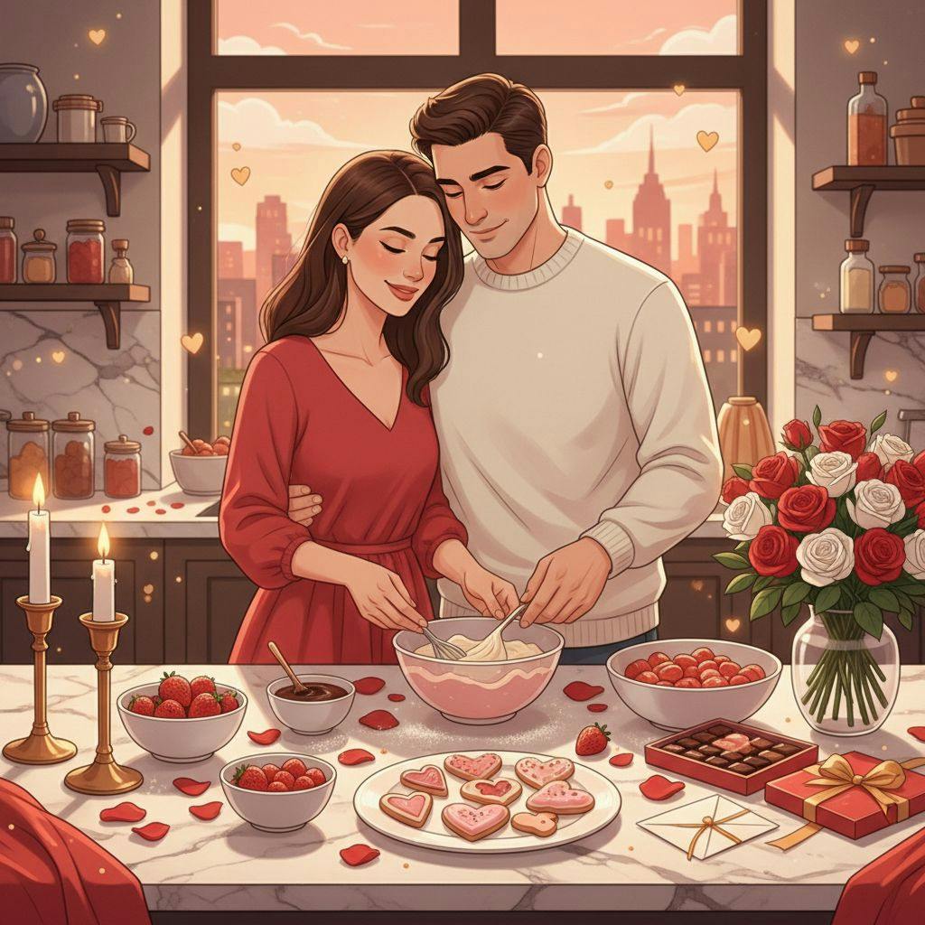 Hermosa ilustracion de San Valentin para recetas san valentin