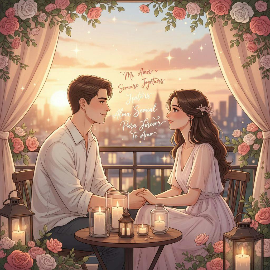 Hermosa ilustracion para palabras de amor