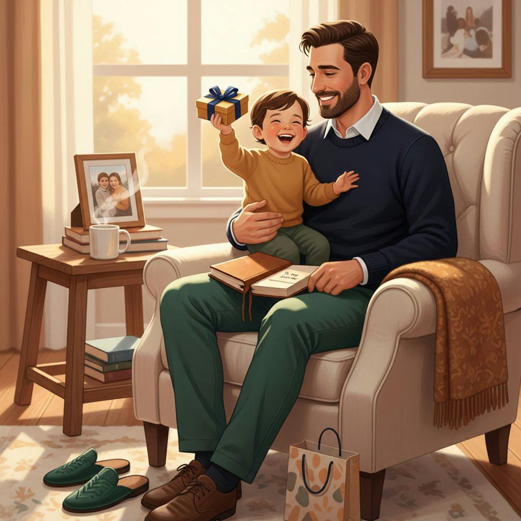 Beautiful illustration for father's day gifts from wife