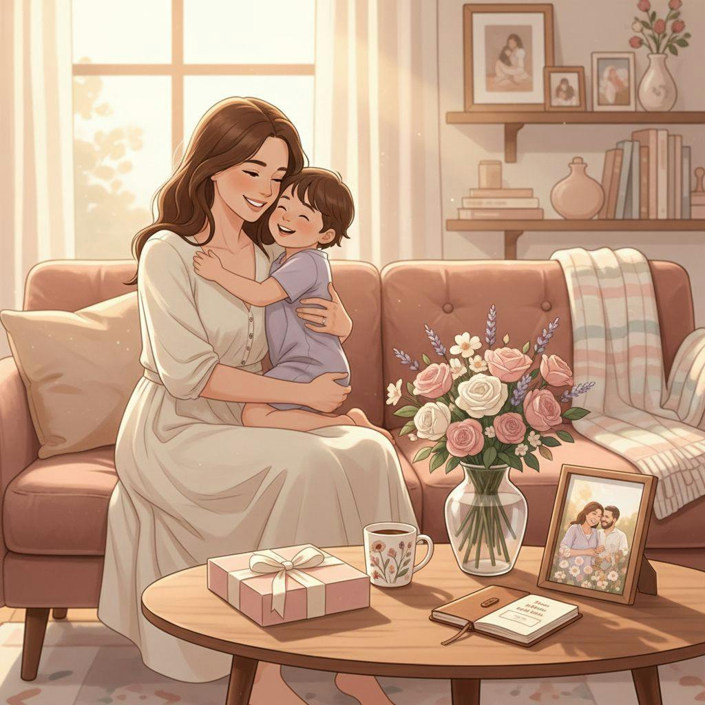 Beautiful illustration for unique mother's day gifts