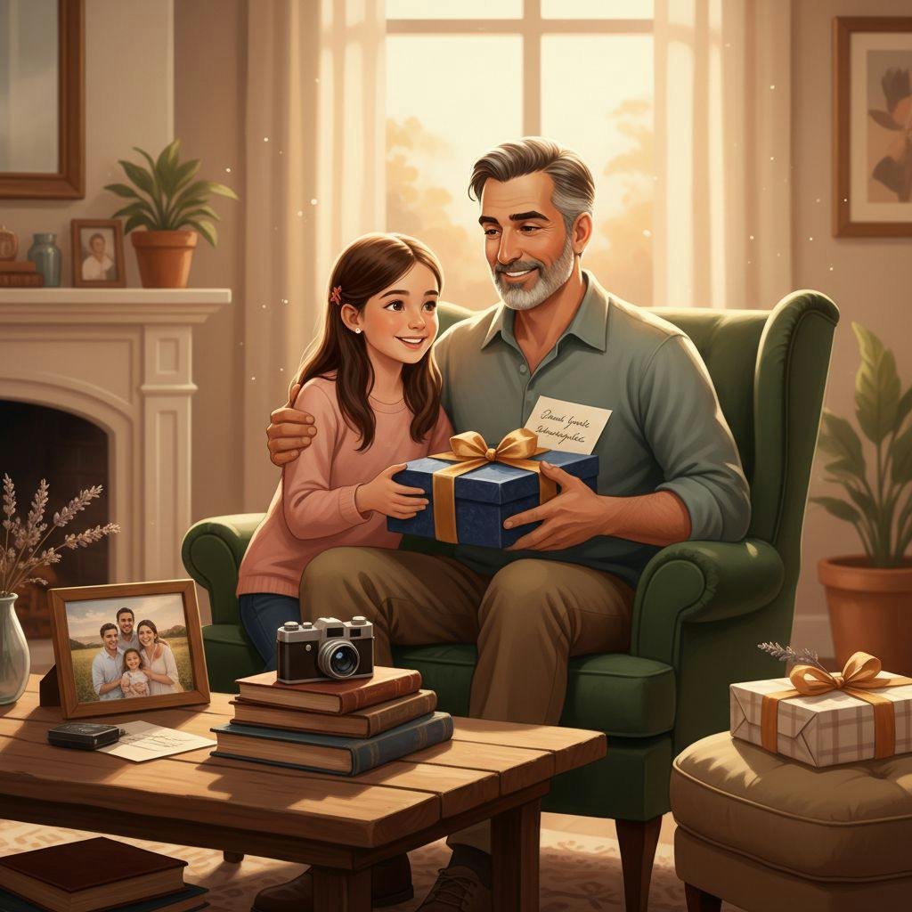 Beautiful illustration for gifts for dad who has everything