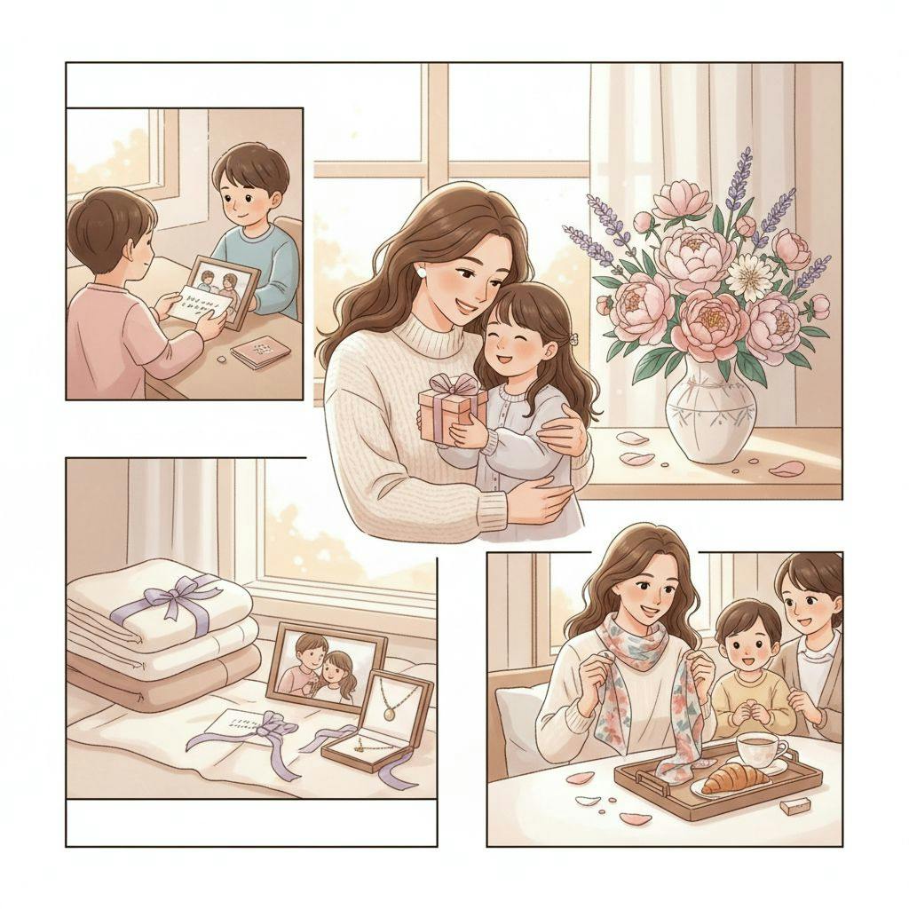 Beautiful illustration for best mother's day gifts