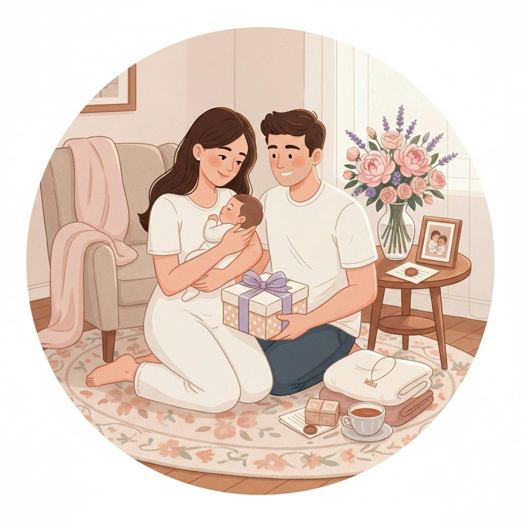 Beautiful illustration for first mother's day gift ideas