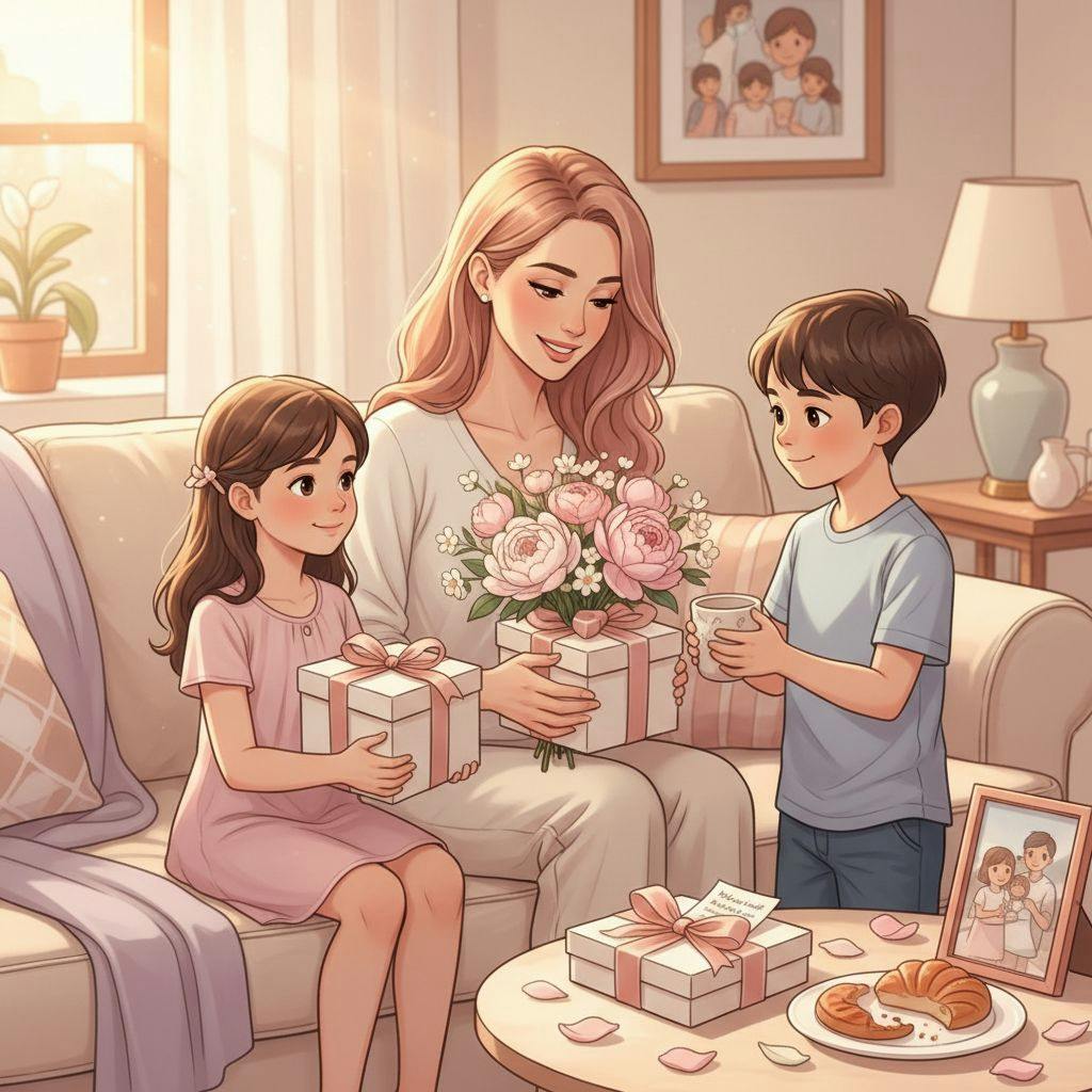 Beautiful illustration for last minute mother's day gifts