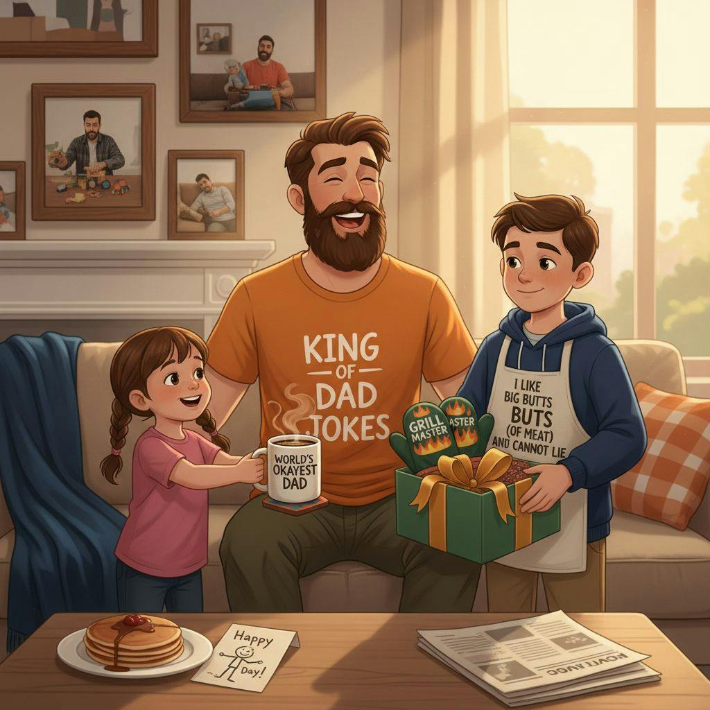 Beautiful illustration for funny father's day gifts