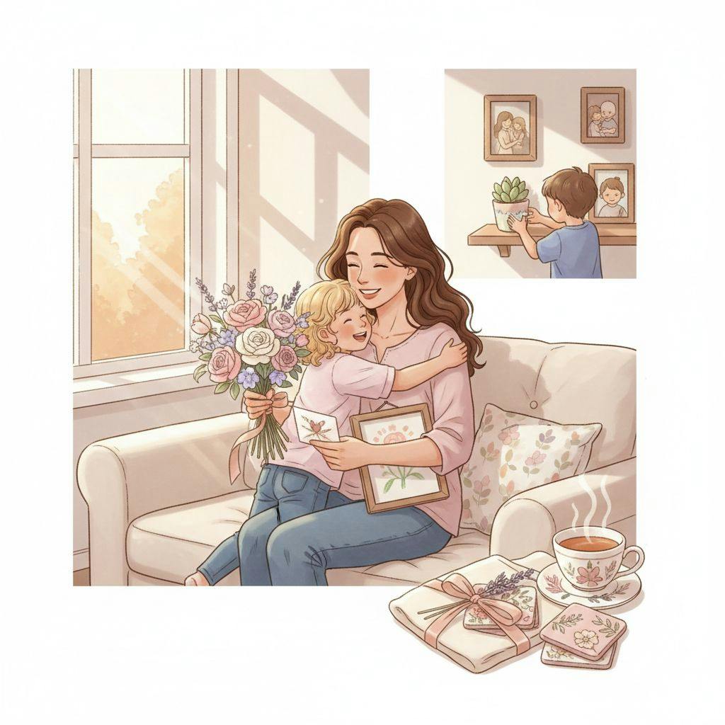 Beautiful illustration for cheap mother's day gifts