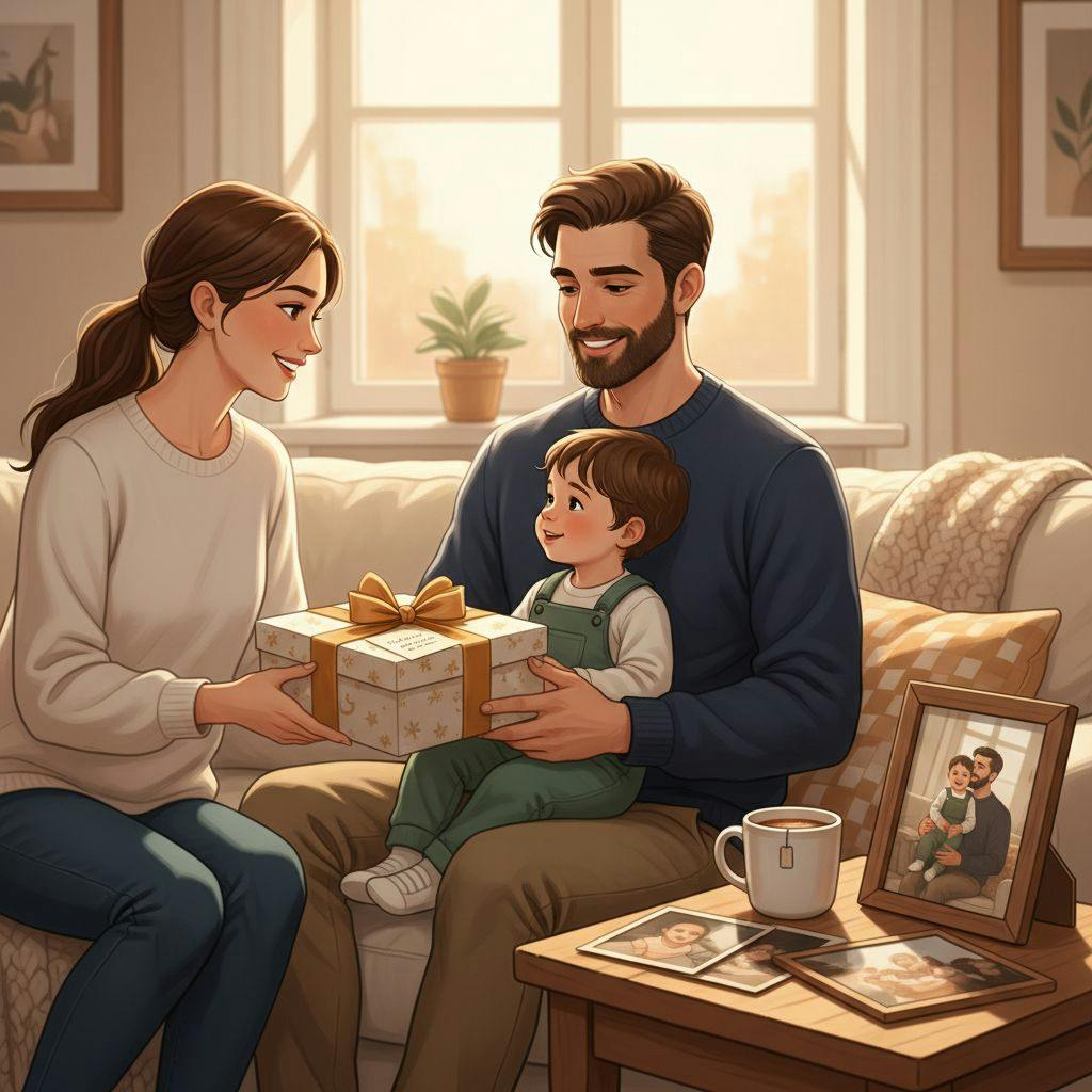 Beautiful illustration for father's day gift for boyfriend