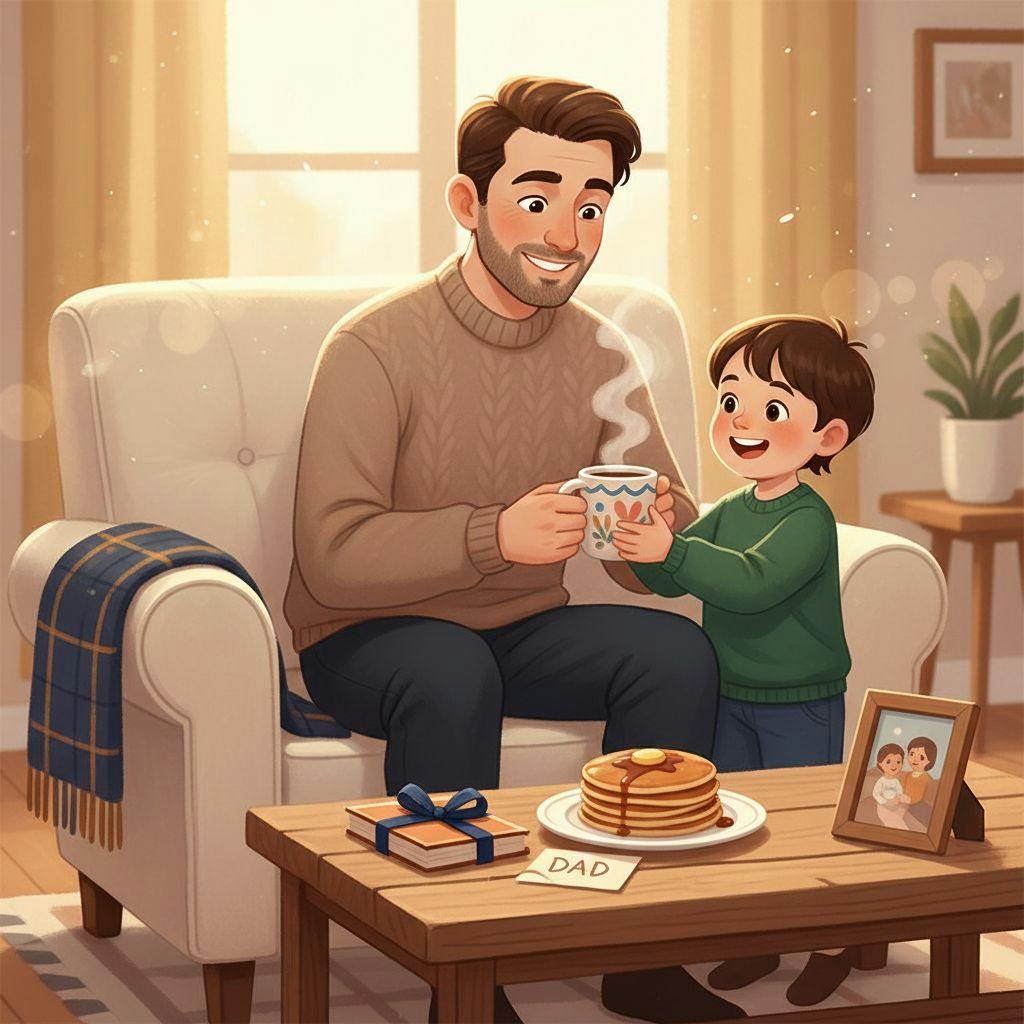 Beautiful illustration for cheap fathers day gifts