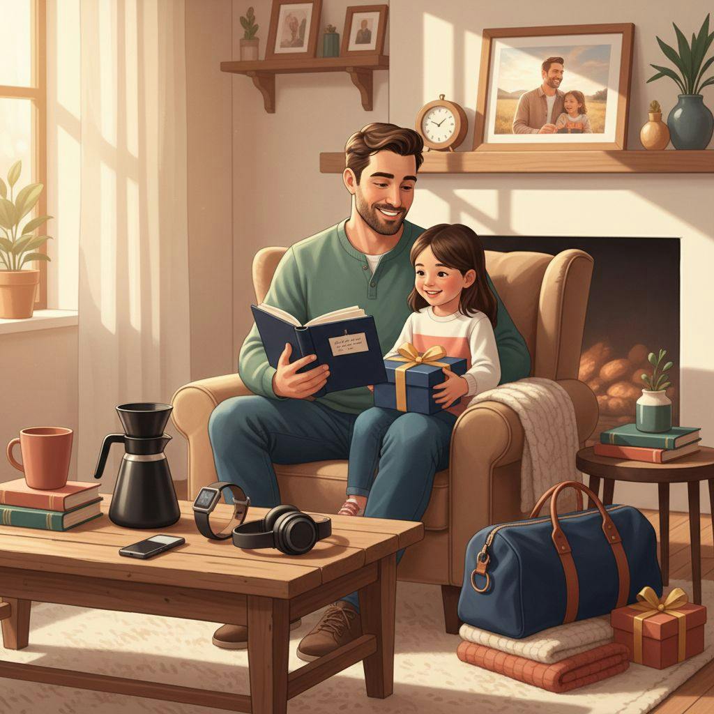 Beautiful illustration for cool gifts for dad