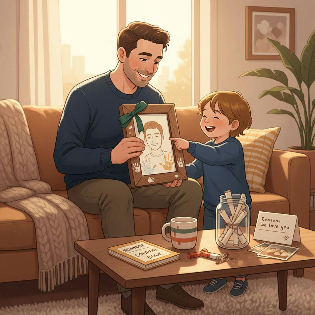 Beautiful illustration for diy father's day gifts