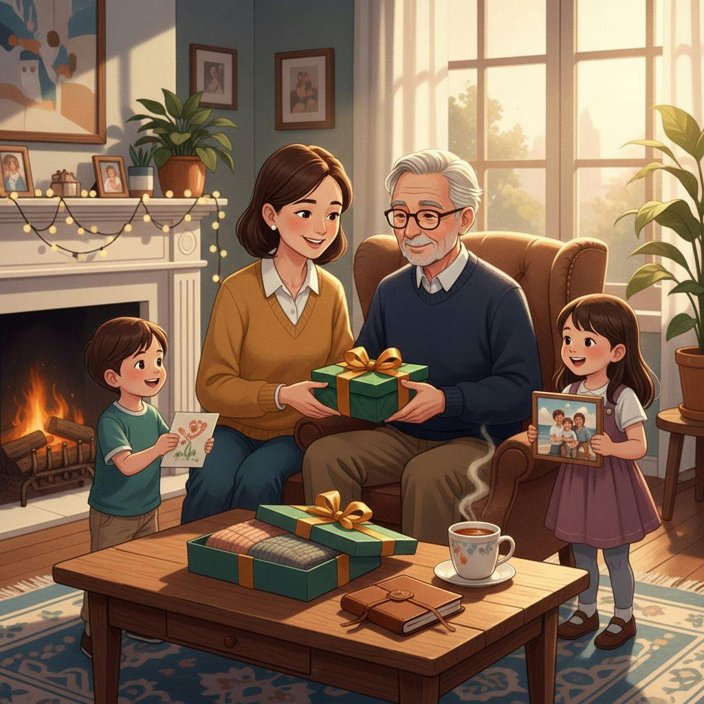 Beautiful illustration for fathers day gifts for grandpa