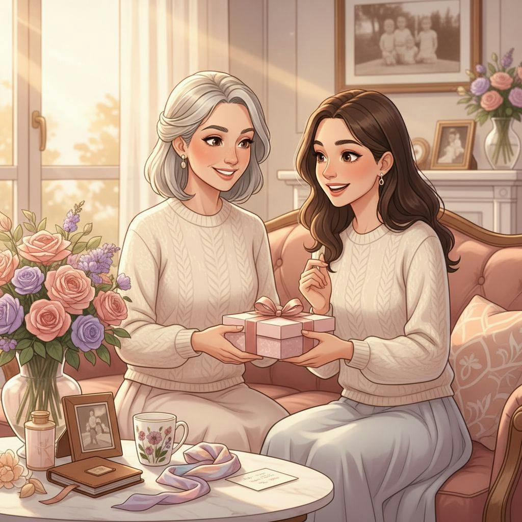 Beautiful illustration for mother's day gifts for daughter in law
