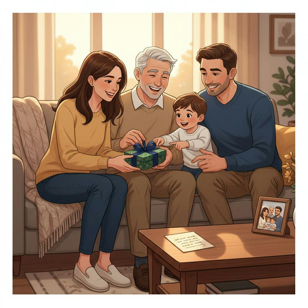 Beautiful illustration for gift for father in law
